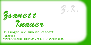 zsanett knauer business card